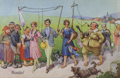 Comic portrayals of early radio by Carl Robert Arthur Thiele