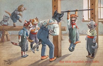 Humorous cat postcard by Carl Robert Arthur Thiele