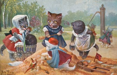 Humorous cat postcard by Carl Robert Arthur Thiele