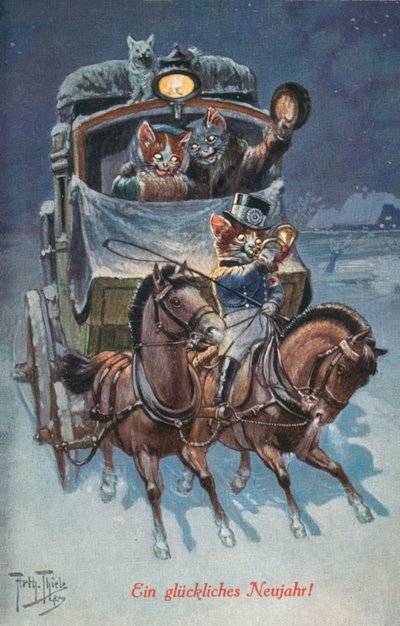 Humorous Cat Postcard by Carl Robert Arthur Thiele