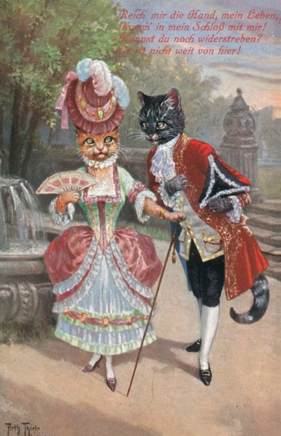 Humorous cat postcard by Carl Robert Arthur Thiele