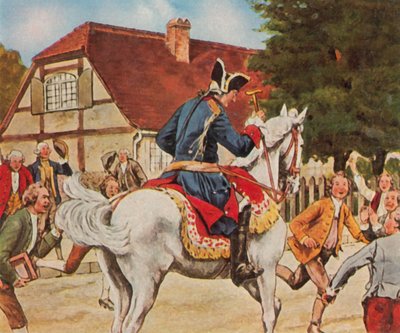 King Frederick and the Potsdam Schoolchildren by Carl Rochling