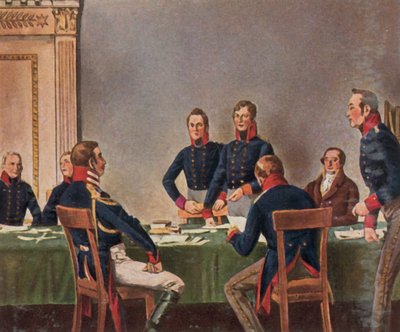 Meeting of the Reorganization Commission in Königsberg, 9 July 1807 by Carl Rochling