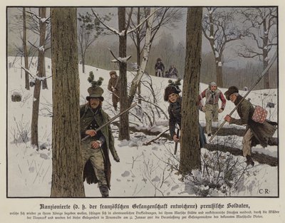 Prussian soldiers evading French captivity, January 1807 by Carl Röchling