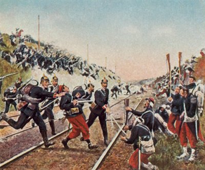 Storming of the Railway Embankment at Nuits by the Badeners by Carl Rochling