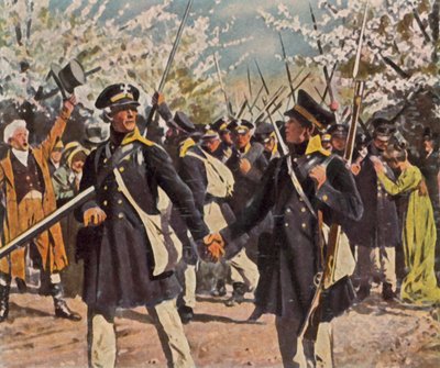 The Landwehr Sets Off for the Liberation War, Spring 1813 by Carl Rochling