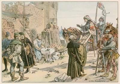 Frederick II at the laying of the foundations of the castle on the river Spree in 1443 by Carl Rohling