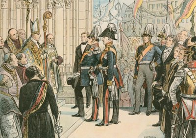 Frederick William IV, King of Prussia, at Cologne Cathedral in 1848 by Carl Rohling