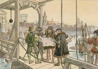 John George with the Plans for Spandau Citadel by Carl Rohling