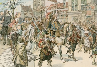 The arrival of the Great Elector in The Hague for his marriage to Louise Henriette of Orange in 1646 by Carl Rohling