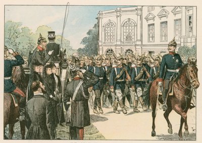 The last parade of Frederick III, German Emperor and King of Prussia (1831-1888), in 1888 by Carl Rohling