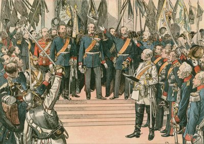 Wilhelm I, King of Prussia and First German Emperor, Recognised as the Kaiser of the Newly United German Empire at the Treaty of Versailles by Carl Rohling
