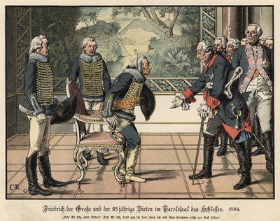 Frederick the Great and the 85 Year Old General Zieten by Carl Röchling