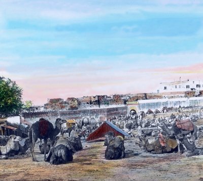Souk in Tangier, Northern Morocco, circa 1910. Carl Simon Archive by Carl Simon