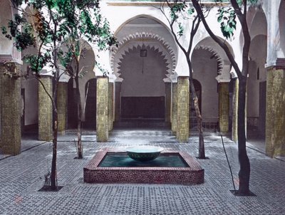 Courtyard of an Embassy, Tangier, Northern Morocco, circa 1910. Carl Simon Archive by Carl Simon