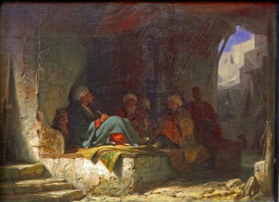 Turks in a Coffeehouse by Carl Spitzweg