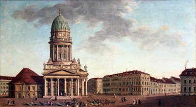 Gendarmenmarkt in Berlin, Corner between Markgrafen- and Jägerstraße by Carl Traugott Fechhelm