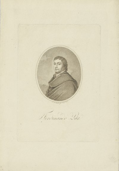 Portrait of Ferdinando Paer by Carl Traugott Riedel