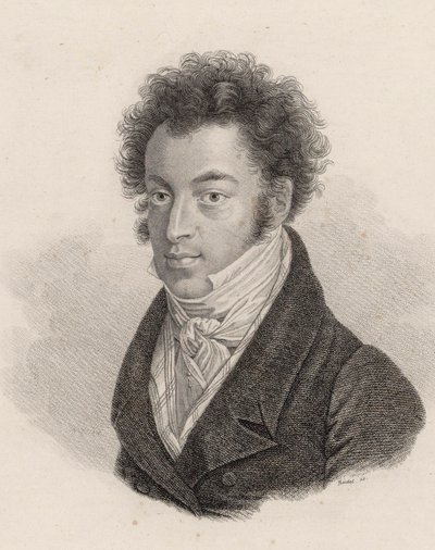 Portrait of Pianist and Composer Ignaz Moscheles by Carl Traugott Riedel