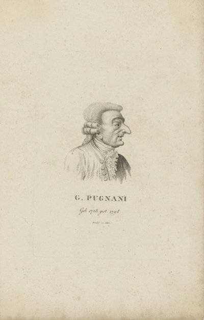 Portrait of the Violinist and Composer Gaetano Pugnani, 1815 by Carl Traugott Riedel