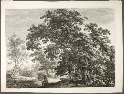 Fisherman in Wooded Landscape by Carl Wilhelm Kolbe the elder