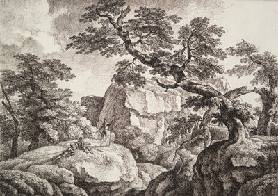 Three Soldiers in a Hilly Landscape by Carl Wilhelm Kolbe the elder