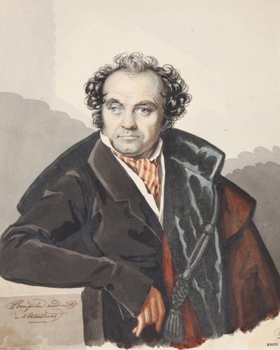 Portrait of Sergey Dmitryevich Lvov, 1820s by Carl von Hampeln