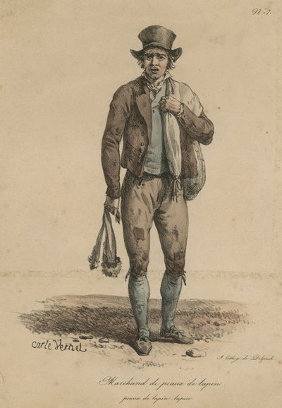 Marchand de peaux de lapin by Carle Vernet