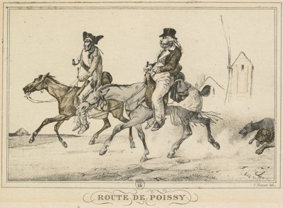 Scenes of Daily Life, Roads and Paths: Road to Poissy by Carle Vernet