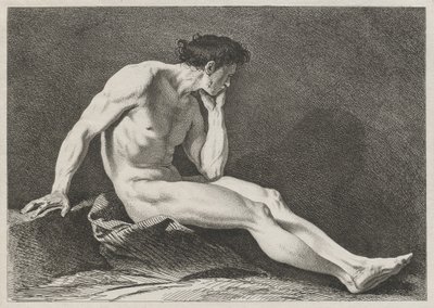 Seated Man with Head in Hand by Carle van Loo