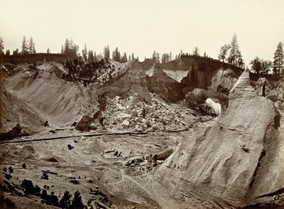Union Diggings, Columbia Hill, Nevada County by Carleton E. Watkins