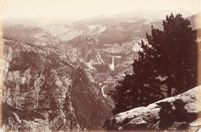 Vernal and Nevada Falls from Glacier Point by Carleton E. Watkins