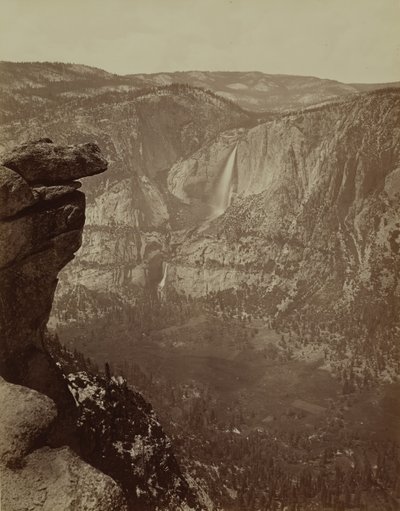 Yosemite Falls from Glacier Point, 1865-66, printed ca. 1875 by Carleton Emmons Watkins