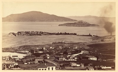 Alcatraz & Black Pt. from Russian Hill, S.F. by Carleton Watkins