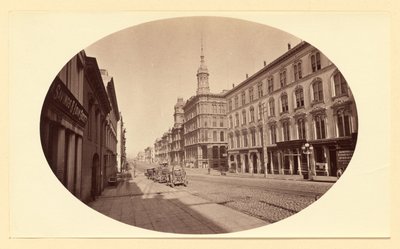 Cal. St. from Montg. St., S.F. by Carleton Watkins