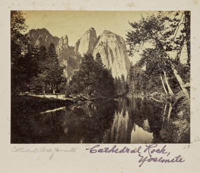 Cathedral Rocks, 2600 Feet, Yosemite Valley, Mariposa County, CAL. (no. 1008) by Carleton Watkins