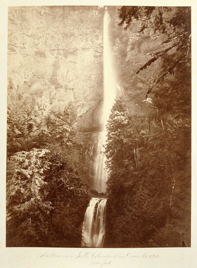 Multnomah Falls, Columbia River, Oregon, 2500 feet by Carleton Watkins