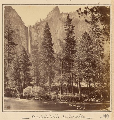 Pohono, or the Bridal Veil, 900 Feet by Carleton Watkins