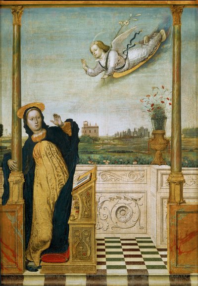 Annunciation. Center Panel of a Triptych by Carlo Braccesco