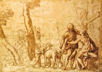The Meeting, c.1590 by Carlo Caliari