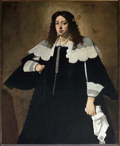 Portrait of a Lady with a White Handkerchief by Carlo Ceresa