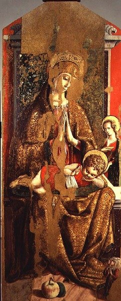 Madonna and Child, central panel from the second triptych of the Valle Castellamo by Carlo Crivelli