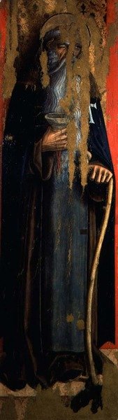 St. Anthony Abbot (left hand panel of the second triptych of the Valle Castellamo) by Carlo Crivelli