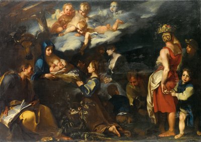 Adoration of the Child with Saint Luke by Carlo Donelli