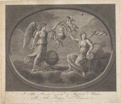 Allegory of Galileo Galilei (Sette Pianeti series) by Carlo Lasinio