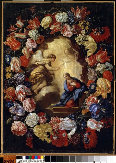 The Annunciation with Flowers by Carlo Maratta or Maratti