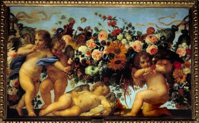 Love and Garlands of Flowers by Carlo Maratta or Maratti