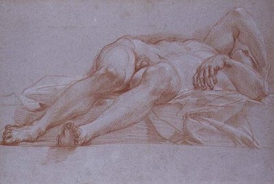 Study for the Figure of Sisera, preliminary drawing for the mosaic of Jael and Sisera for the Chapel of the Presentation in St Peter