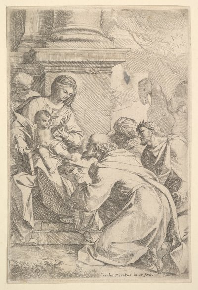 The Adoration of the Magi by Carlo Maratta or Maratti