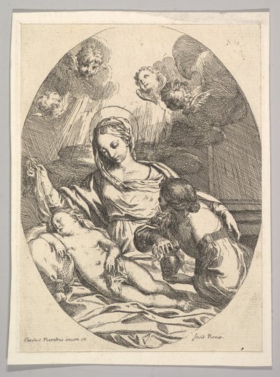 Virgin and Child with St. Mary Magdalen by Carlo Maratta or Maratti